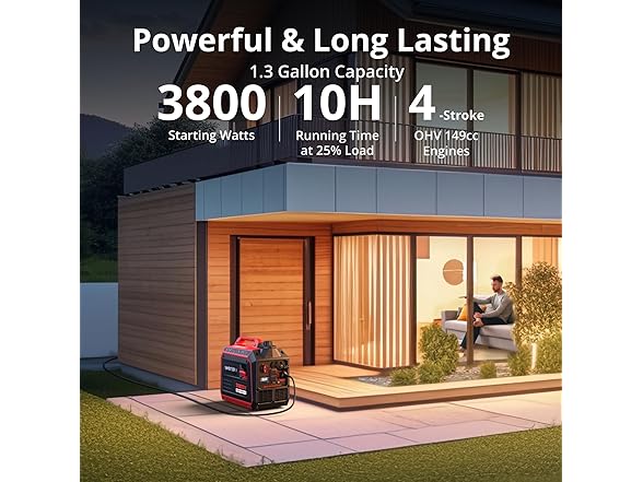 AMERISUN 3800W Portable Inverter Generator