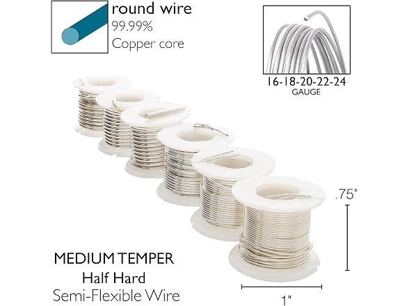 The Beadsmith Wire Elements Lacquered