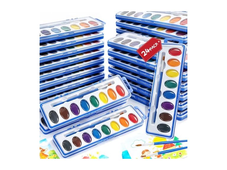 YILEGSYO 24 Pack Water Colors Paint Set