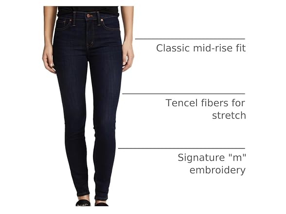 Madewell Women (24W x 28L) 9" Mid-rise Jeans