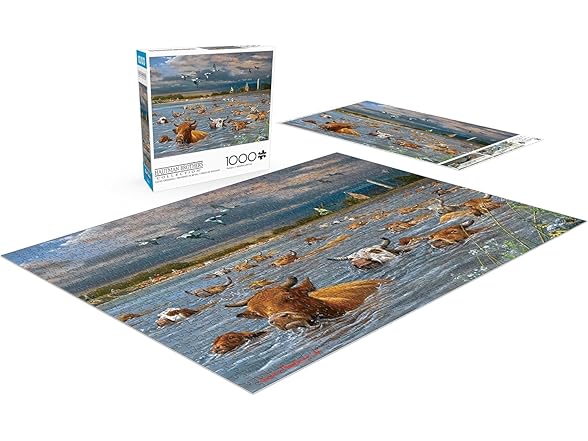 Cattle Crossing 1000 Piece Jigsaw Puzzle