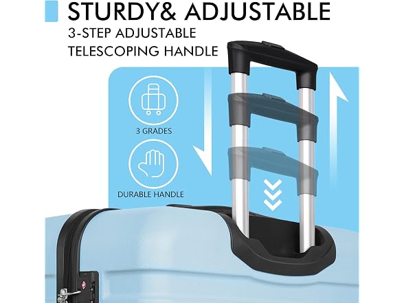AnyZip W0893 Large Luggage 30 Inch Light Blue (Open Box)