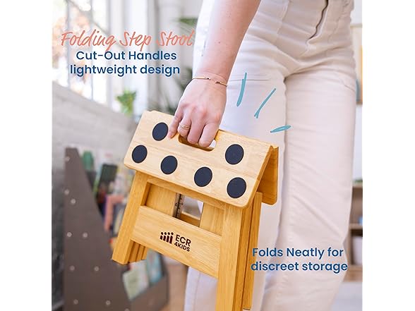 ECR4Kids Folding Step Stool with Handle