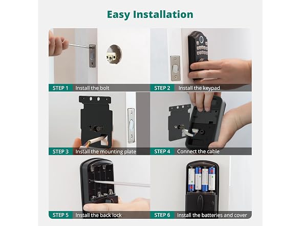 DS10 Keyless Entry Door Lock with Handle Set
