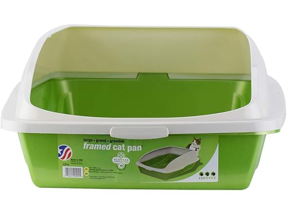 Van Ness Pets Large High Sided Cat Litter Box with Frame