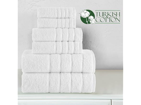 Elegant Comfort 4 Lines Viscose Stripe 6-Pc Set
