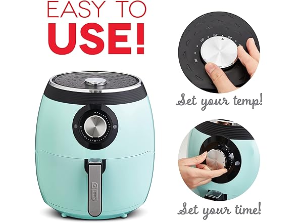 DASH Deluxe Air Fryer+Oven Cooker- Aqua
