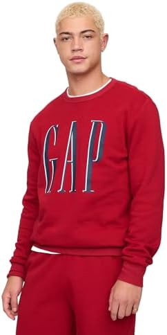 GAP mens Logo Fleece Crew Sweatshirt