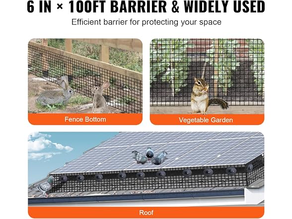 6 inch x 100ft Solar Panel Bird Guard, Critter