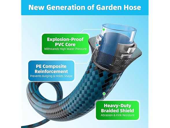 Mbtrong 100ft Blue Garden Hose
