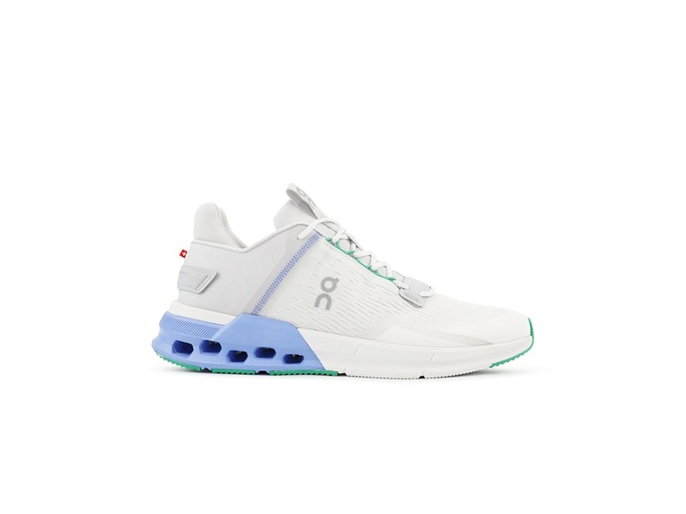 On Running Cloudnova Flux Men's Shoes Undyed-White/Neptune Size 7