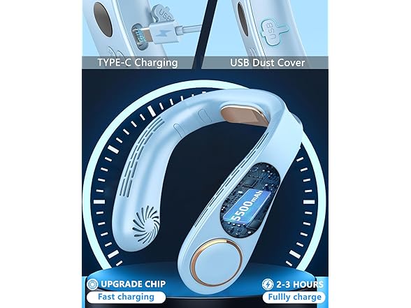 FWV Face Fan Neck Cooler Around the Neck