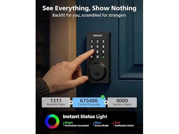 Philips DDL242X-15HW WiFi Smart Keypad Deadbolt