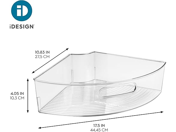 iDesign Lazy Susan 1/4 Wedge Organizer Bin