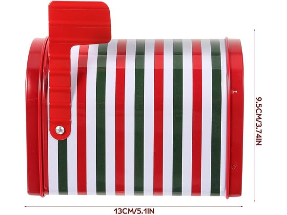 DOITOOL Christmas Tinplate Mailbox Small Containe