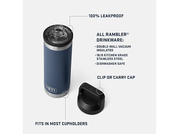 YETI Rambler 18oz Bottle, Nordic Blue