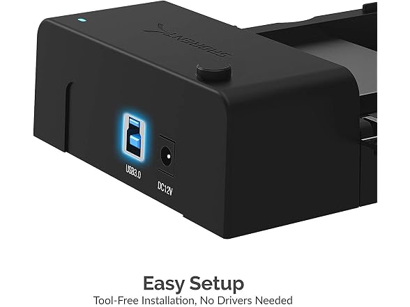 USB 3.0 to SATA Hard Drive Dock with Cooling Fan