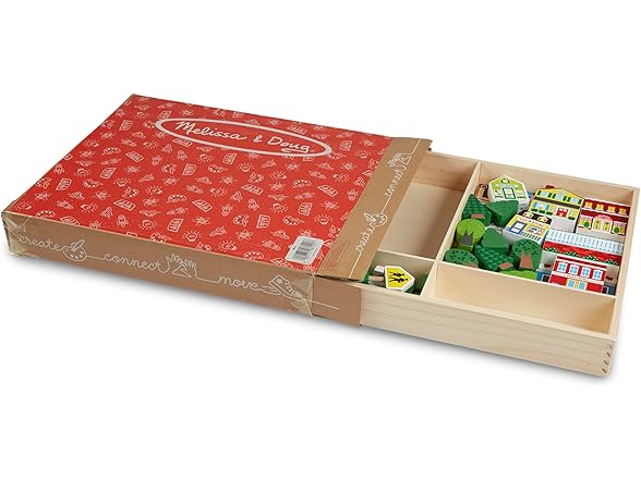 Melissa & Doug Wooden Town Play Set