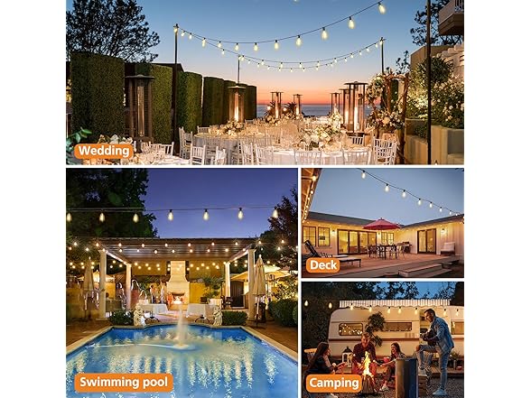 Brightever 200FT Outdoor String Lights with Remote