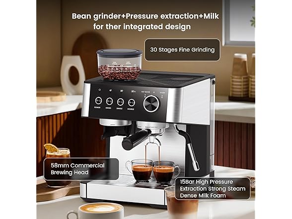 Joy Pebble Espresso Machine with Grinder