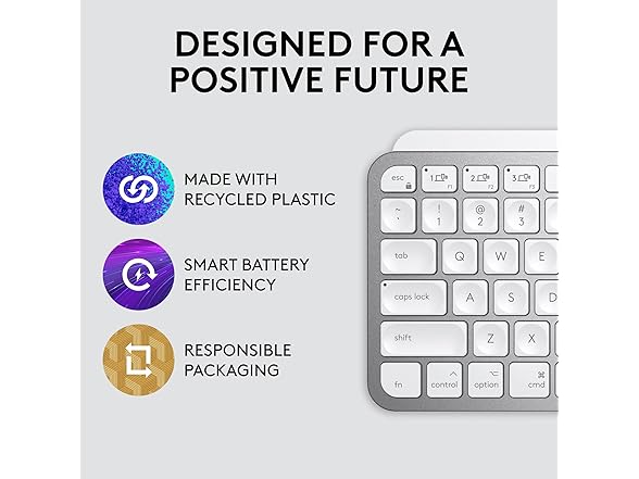 Logitech MX Keys Mini for Mac Minimalist Wireless Keyboard, (Open Box)