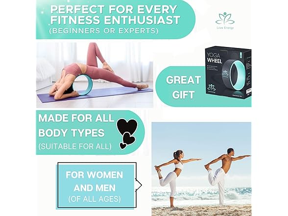 Yoga Back Roller Wheel & Straps Set