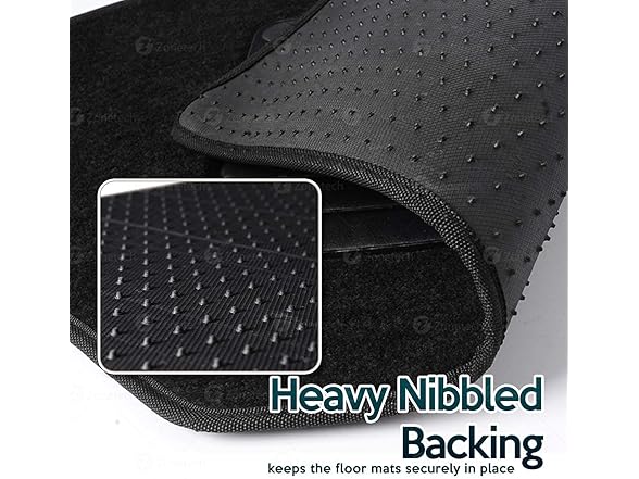 Zone Tech FM0005 4-PC Black Car Carpet Floor Mat Black