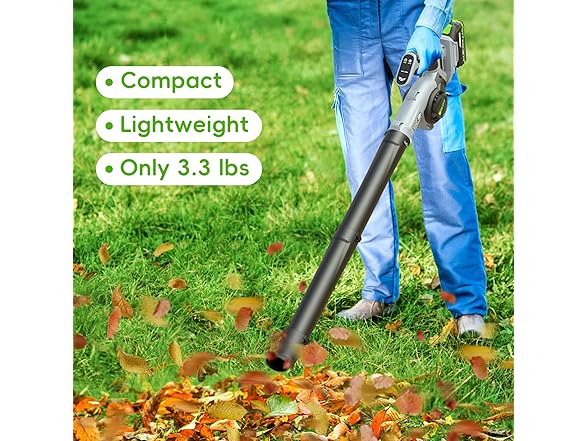 PATODOR Cordless Leaf Blower Grey