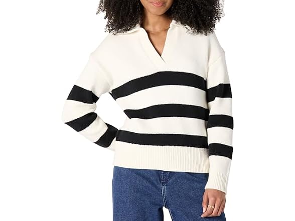 Eggshell White Black Big Stripe