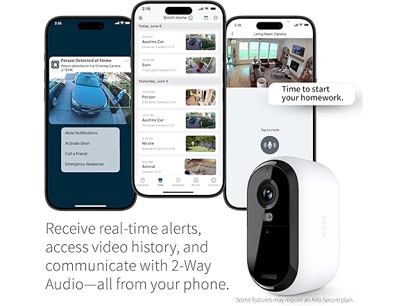 ARLO VMC3350-100NAR Essential 2nd Gen 2K 3 Cam, Wh