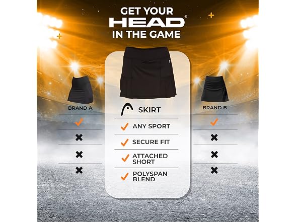 Head Women (XL) Athletic Tennis Skort