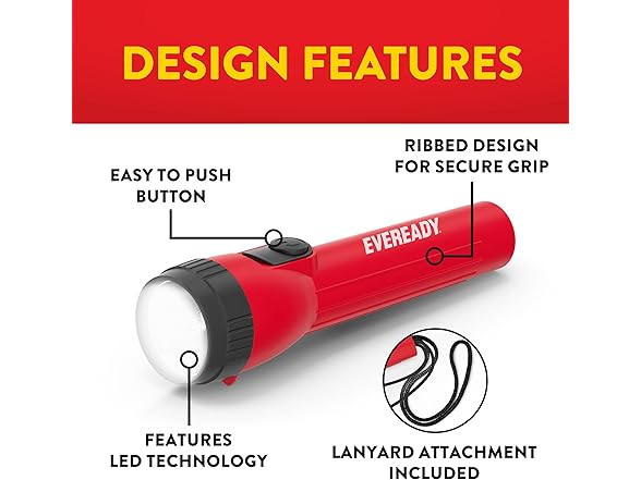 EVEREADY LED Flashlights Batteries Included 8Pk