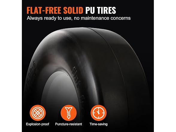 Lawn Mower Tires with Rim, 13x5-6" Tubeless