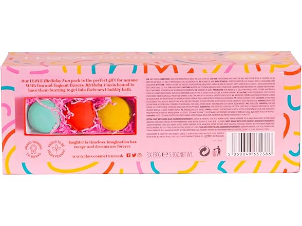 I LOVE Special Moments Birthday Fun Bath Fizzer Pack