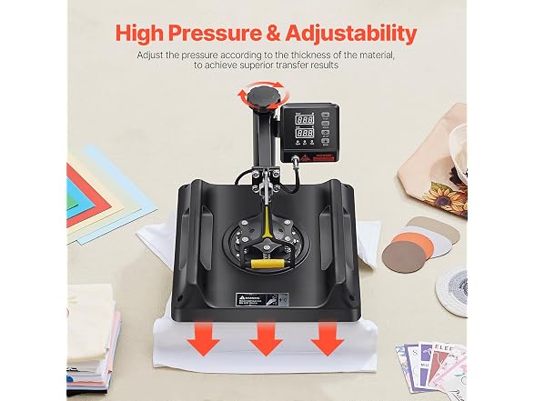 VEVOR Heat Press Machine 8 in 1 Combo 15x15