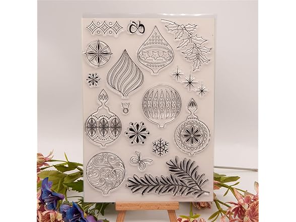 DIYology Christmas Ornaments Clear Stamps