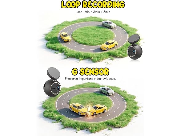 KAWA Dash Cam 2K with Voice Control