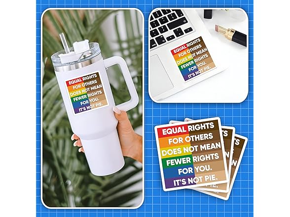 Generic Set 3Pcs Equal Rights Stickers
