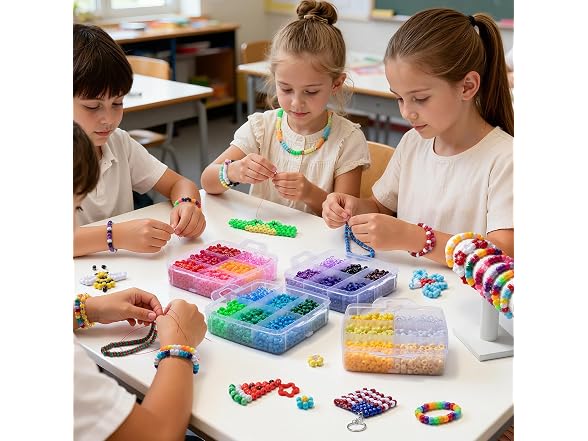 Simetufy 4200Pcs Pony Beads Bulk Kit