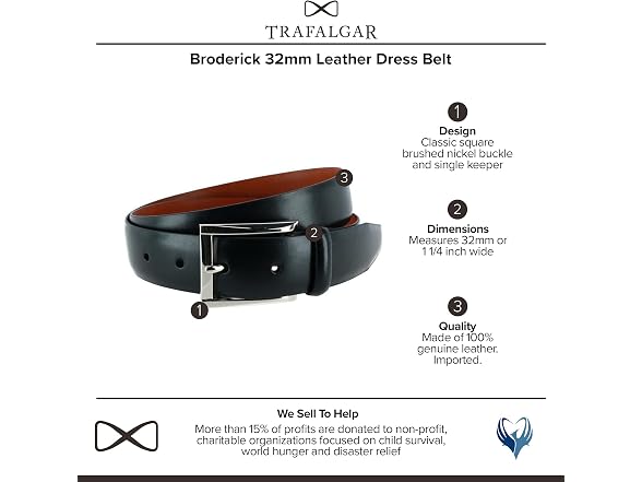 Trafalgar Men's Broderick 32mm Full Grai