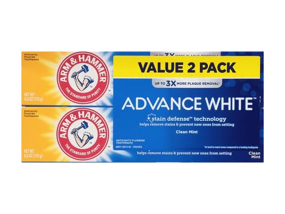 Arm and Hammer Advance White Toothpaste 6oz 2pk