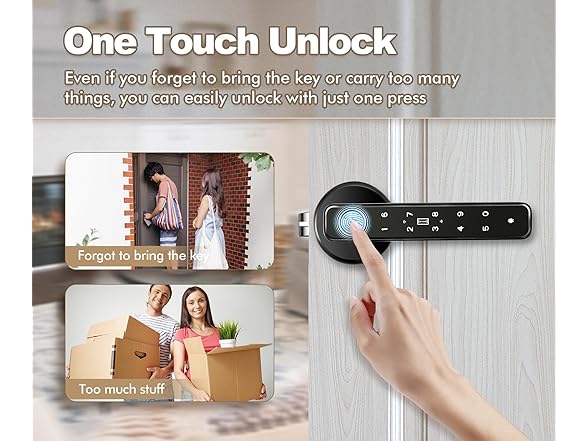 Hutehoute 5-in-1 Fingerprint Door Knob