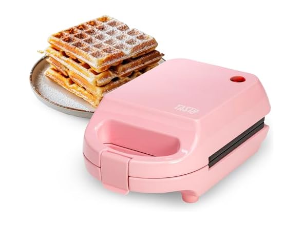 Tasty Mini Nonstick Waffle Maker Pink