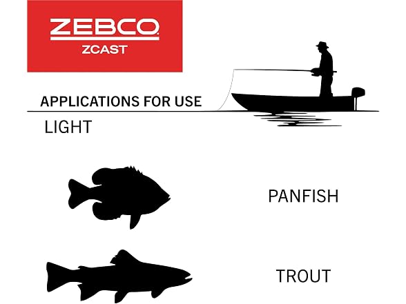 Zebco Z-Cast Casting Fishing Rod, 5-Foot 6-Inch, Medium-Light Power