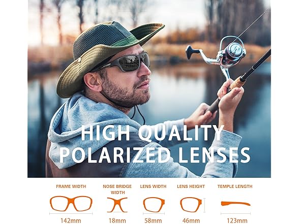 suoso Sports Polarized Sunglasses for Men