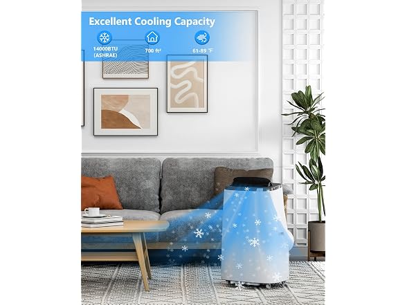 DEXSO 14,000 BTU High-Capacity Portable AC Unit