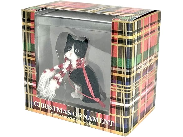 Sandicast Shorthair Tuxedo Cat with Red