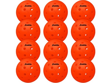 $9.99, Was $39.99, 75% Off! Franklin Sports X-40 Outdoor Pickleballs - Ember - 12PK dealfomo