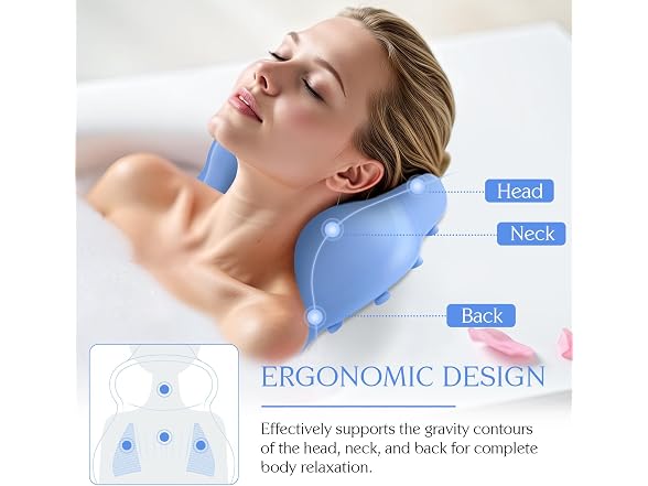 kixcvdm Silicone Bath Pillow