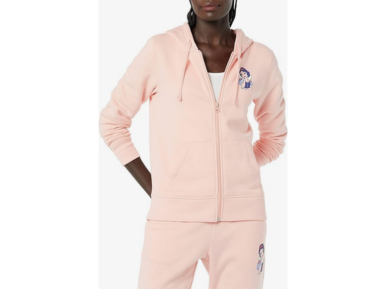 Amazon Essentials Disney | Marvel | Star Wars | Princess Women's Fleece Full-Zip Hoodie Sweatshirts (Available in Plus Size), Snow White, X-Large